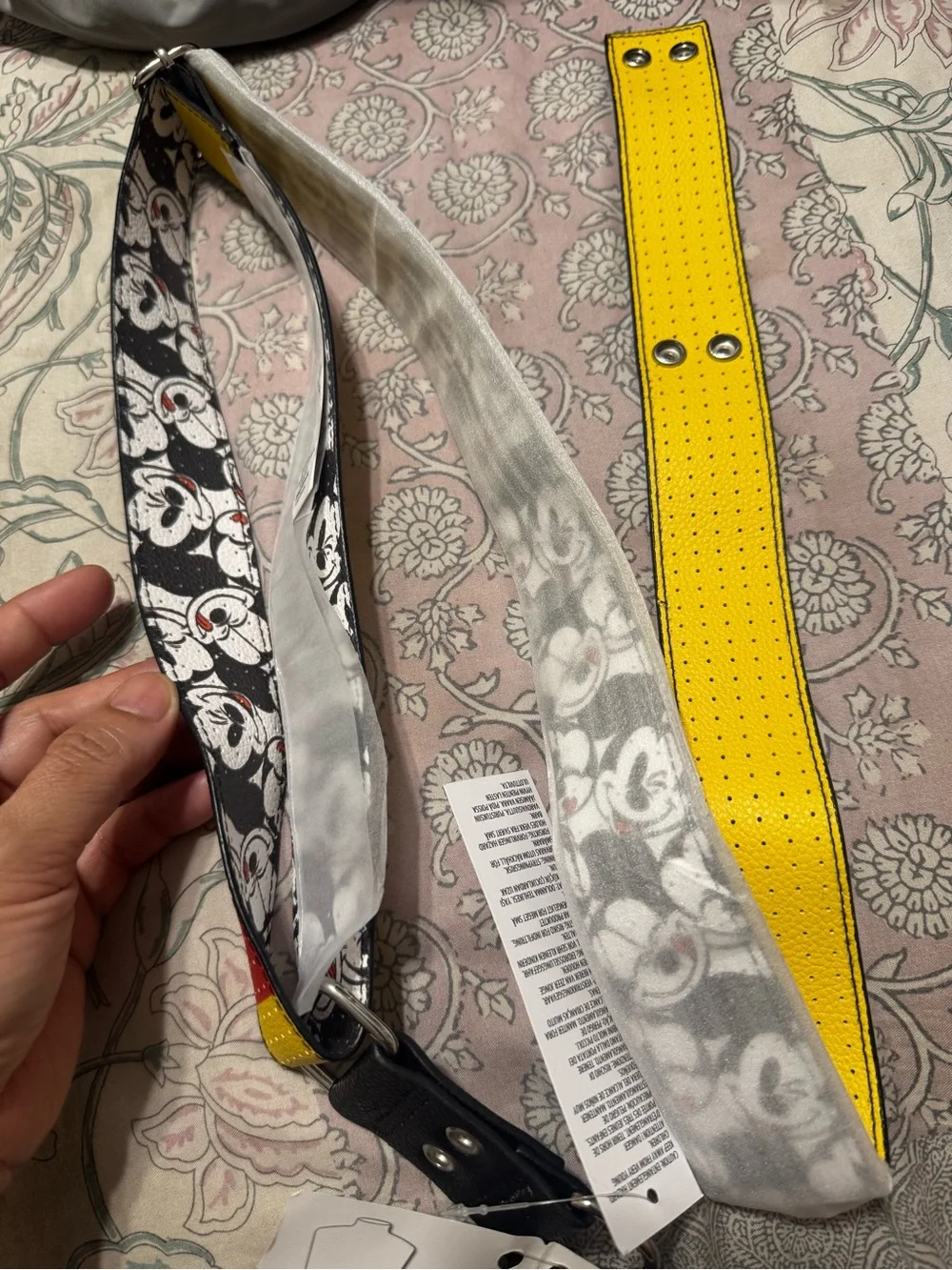 Disney Parks Mickey Mouse Convertible Bag Strap Disney Pins Gear | NWT